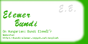 elemer bundi business card